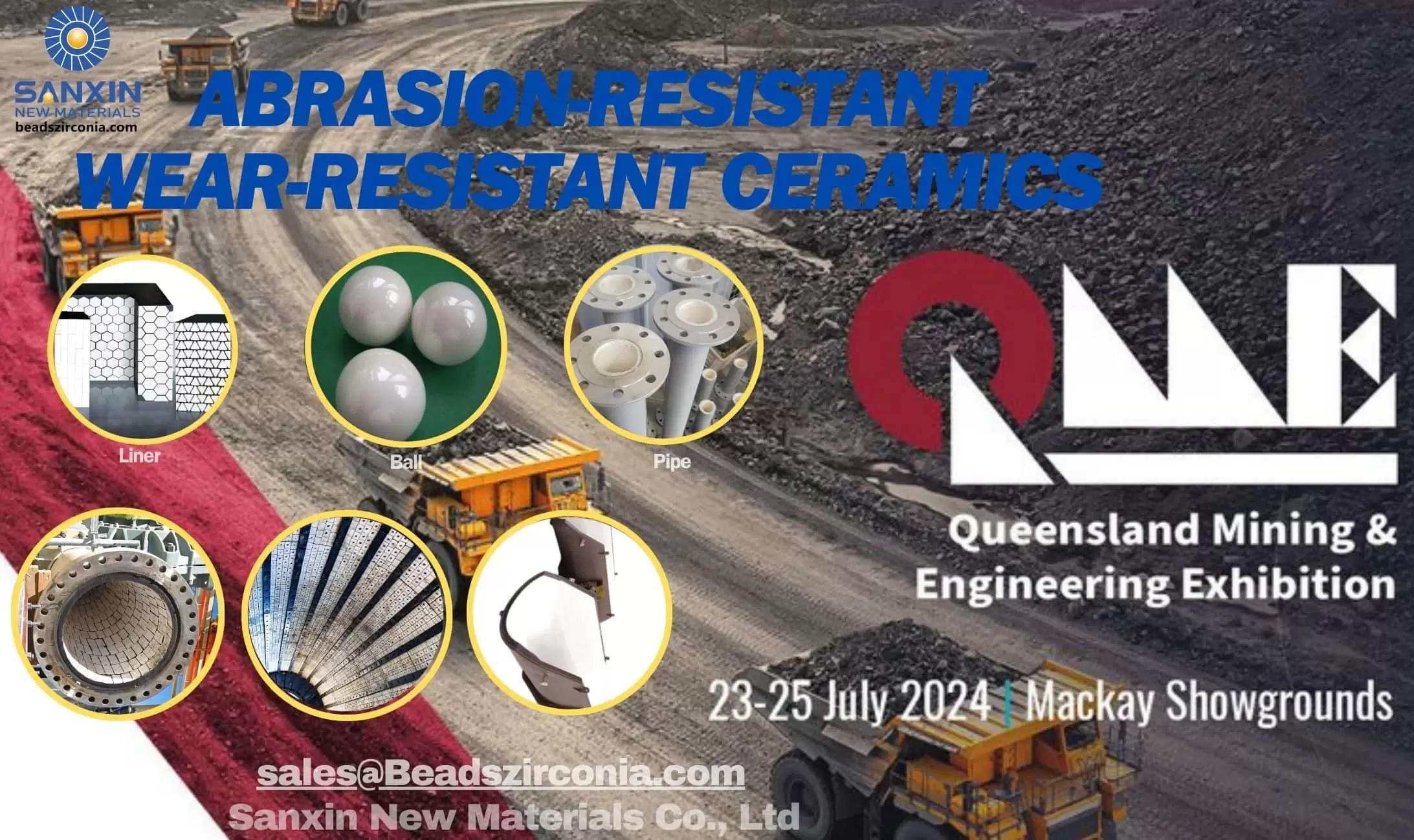 Queensland Mining and Engineering Expo 2024: rencontrez Sanxin New Materials Co., Ltd au Stand A142